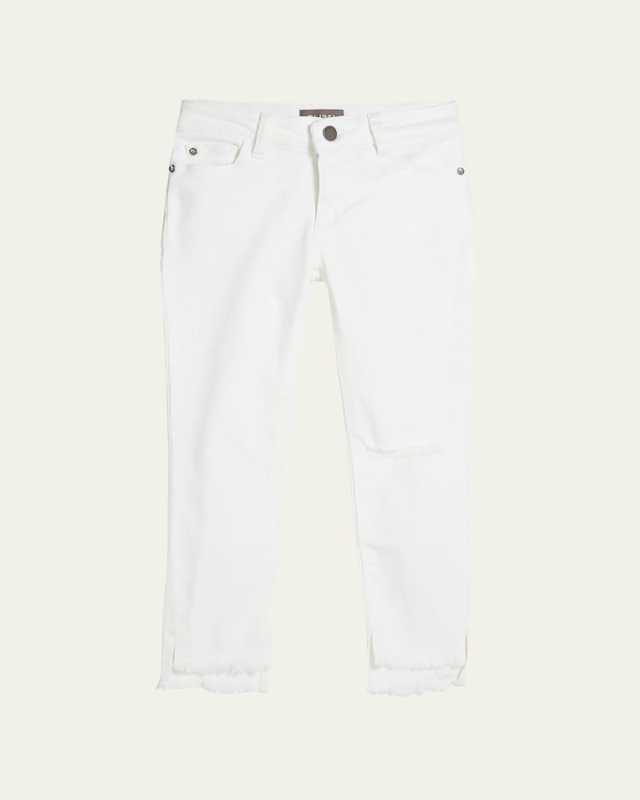 Girls' Chloe Skinny Raw-Hem Jeans, Size 7-